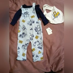 😍 Cute 3 piece boys overall set